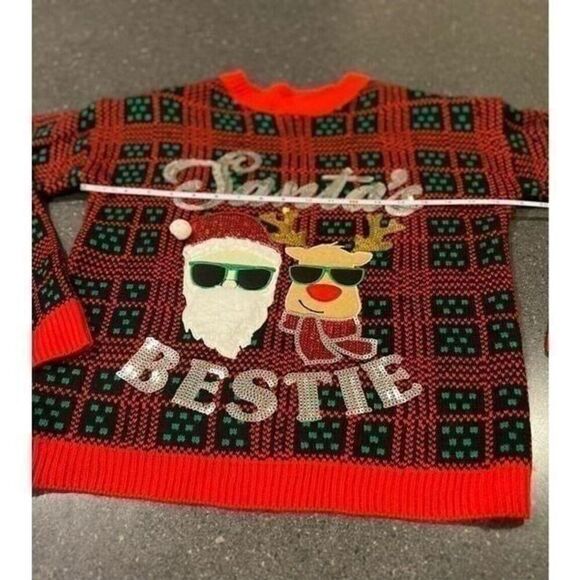 UGLY SWEATER SANTA BESTIE SIZE S - Picture 10 of 11